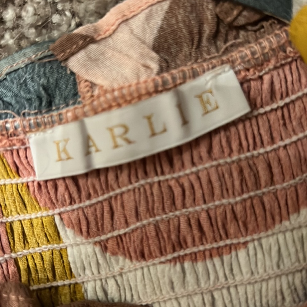 KARLIE smocked summer dress - Picture 3 of 5